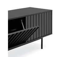 Móvel De Tv*Teulat Móvel TV 2 portas e aba preta 180x40 cm Preto