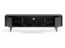 Móvel De Tv*Teulat Móvel TV 2 portas e aba preta 180x40 cm Preto