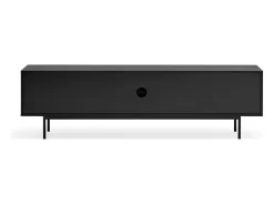 Móvel De Tv*Teulat Móvel TV 2 portas e aba preta 180x40 cm Preto