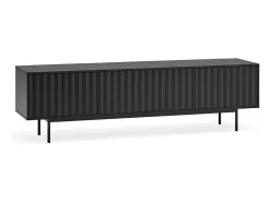 Móvel De Tv*Teulat Móvel TV 2 portas e aba preta 180x40 cm Preto