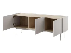 Móvel De Tv* Móvel TV 3 portas em madeira laminada 144x55 cm Bege