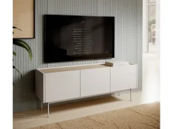 Móvel De Tv* Móvel TV 3 portas em madeira laminada 144x55 cm Bege