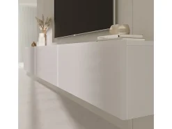 Móvel De Tv*Petits-Meubles Móvel TV 3 portas Idao 160cm Branco