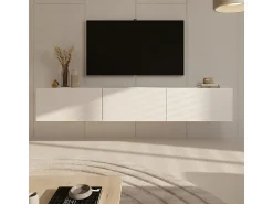 Móvel De Tv*Petits-Meubles Móvel TV 3 portas Idao 160cm Branco