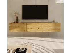 Petits-Meubles Móvel TV 3 portas Idao madeira clara 160cm^ Móvel De Tv