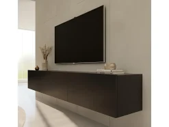 Sale Petits-Meubles Móvel TV 3 portas Idao 160cm Preto