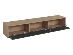 Móvel De Tv*Petits-Meubles Móvel TV 3 portas Idra e madeira 180cm Cinzento