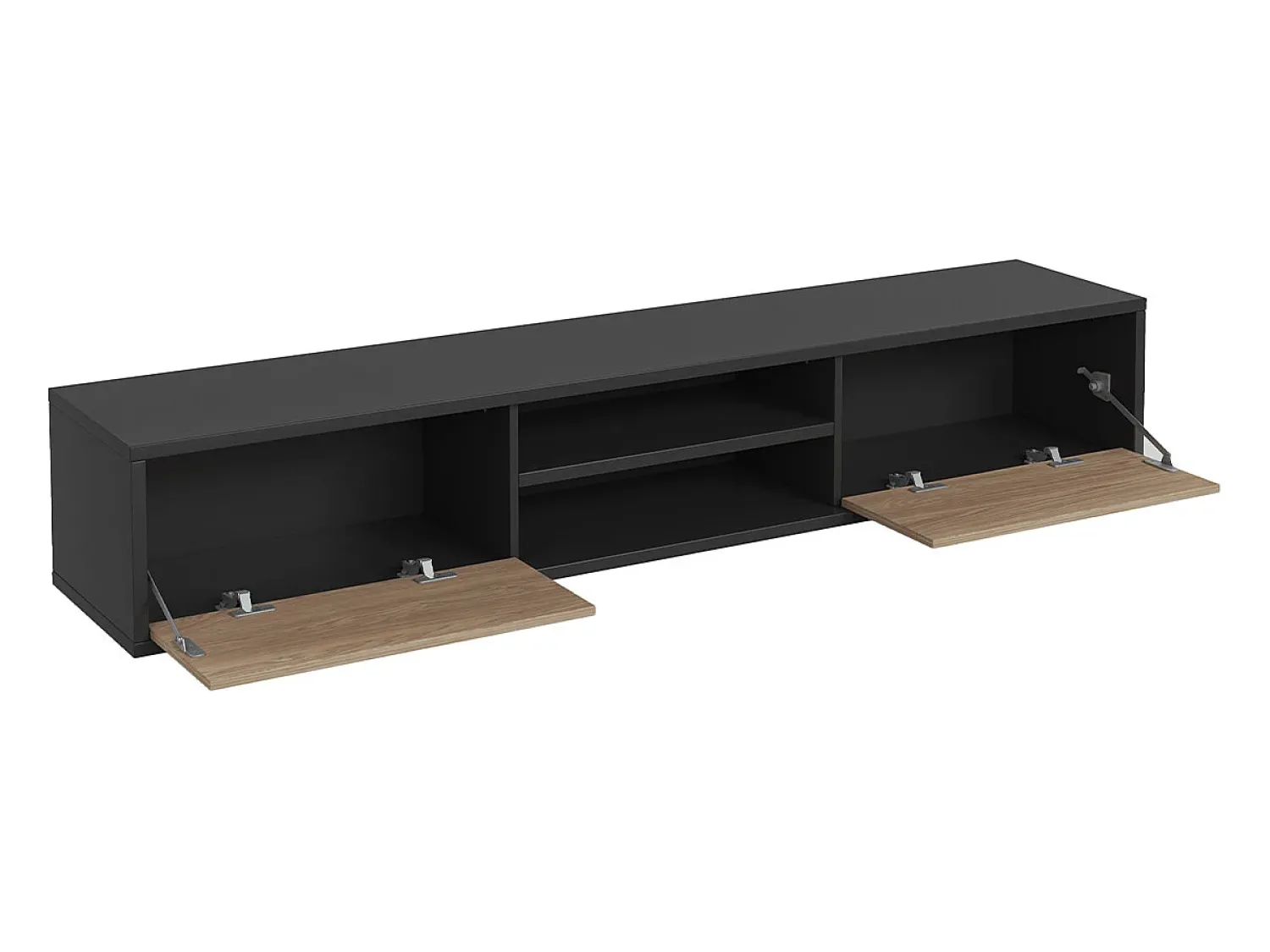 Móvel De Tv|Petits-Meubles Móvel TV 2 portas Idra madeira e 180cm Cinzento