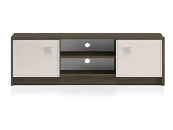 Hot Petits-Meubles Móvel TV 2 portas Kaius caxemira e madeira escura 160cm Bege
