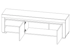 New Petits-Meubles Móvel TV 2 portas Kasla 152cm Branco