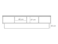 Móvel De Tv*Teulat Móvel TV 4 portas lacado areia 200x45 cm Bege