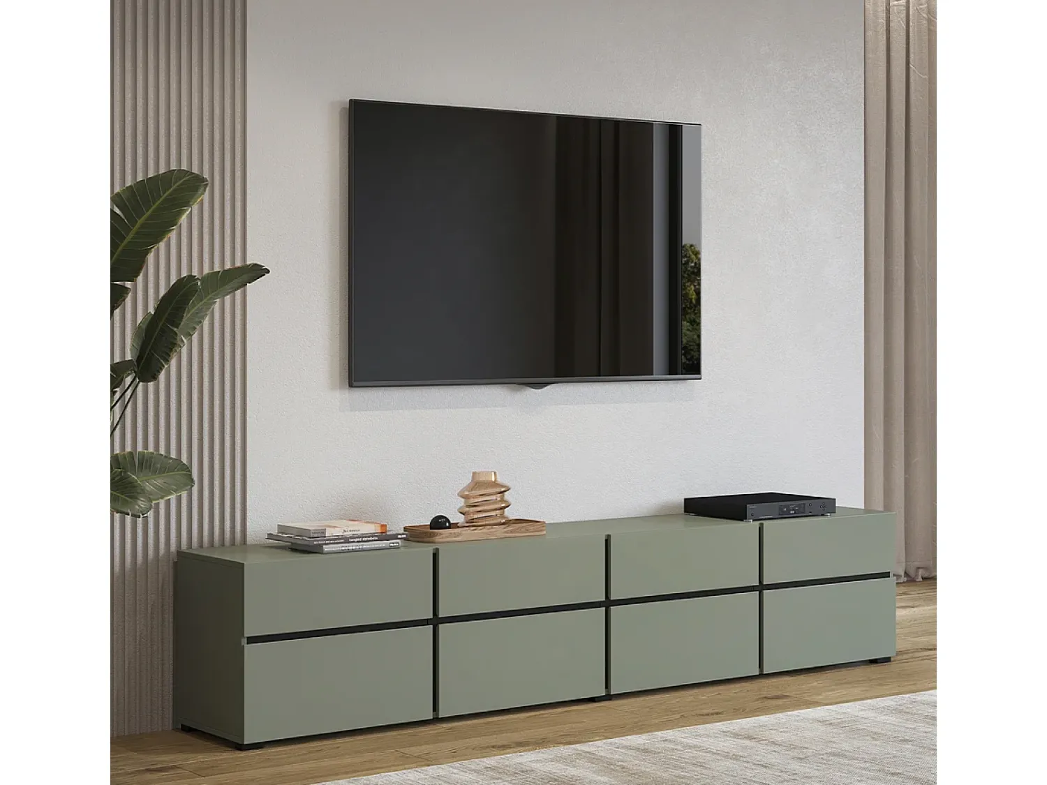 Discount Petits-Meubles Móvel TV 4 portas Lilia 225cm Verde