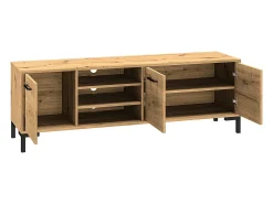 Móvel De Tv*Petits-Meubles Móvel TV 3 portas Liora madeira 155cm Natural claro