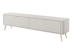 Discount Móvel TV: 2 portas, móveis: Cashmere, pés dourados, 200 x 51,2 x 38cm Bege