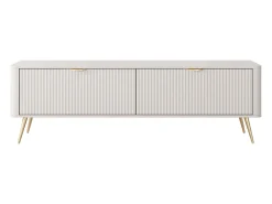 Móvel De Tv| Móvel TV: 2 portas, móveis: Cashmere, pés dourados, 163,2 x 51,2 x 38cm Bege