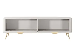 Móvel De Tv| Móvel TV: 2 portas, móveis: Cashmere, pés dourados, 163,2 x 51,2 x 38cm Bege