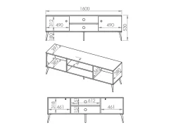 Móvel De Tv|Petits-Meubles Móvel TV 2 portas Olivia caxemira 160cm Bege