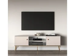 Móvel De Tv|Petits-Meubles Móvel TV 2 portas Olivia caxemira 160cm Bege