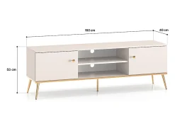 Móvel De Tv|Petits-Meubles Móvel TV 2 portas Olivia caxemira 160cm Bege