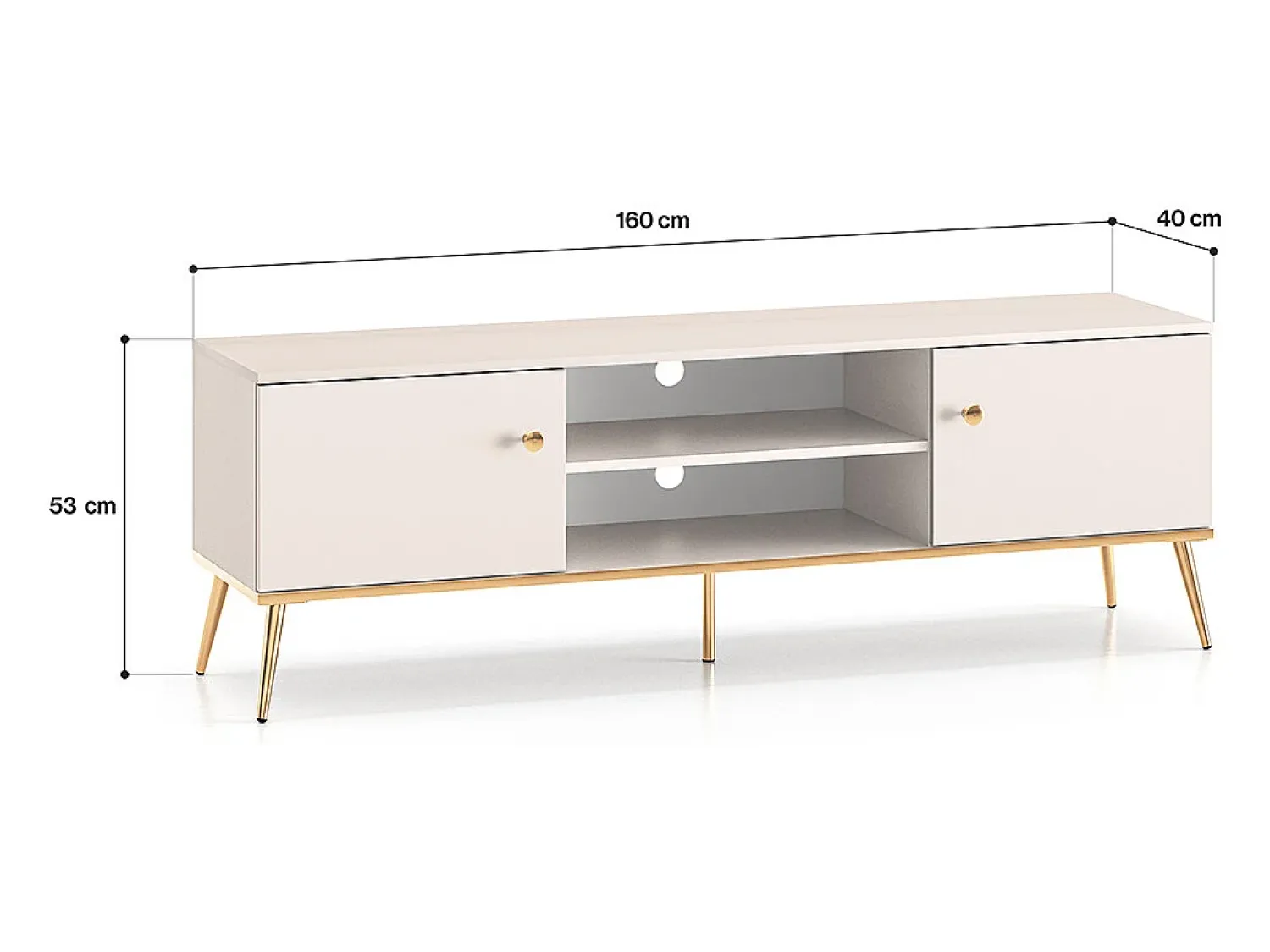 Móvel De Tv|Petits-Meubles Móvel TV 2 portas Olivia caxemira 160cm Bege