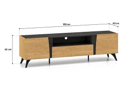 Petits-Meubles Móvel TV 2 portas Soah madeira e 180cm^ Móvel De Tv