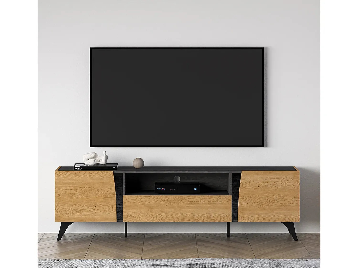 Petits-Meubles Móvel TV 2 portas Soah madeira e 180cm^ Móvel De Tv