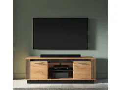 New Petits-Meubles Móvel TV 2 portas Solal madeira 150cm Natural claro
