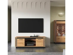 New Petits-Meubles Móvel TV 2 portas Solal madeira 150cm Natural claro