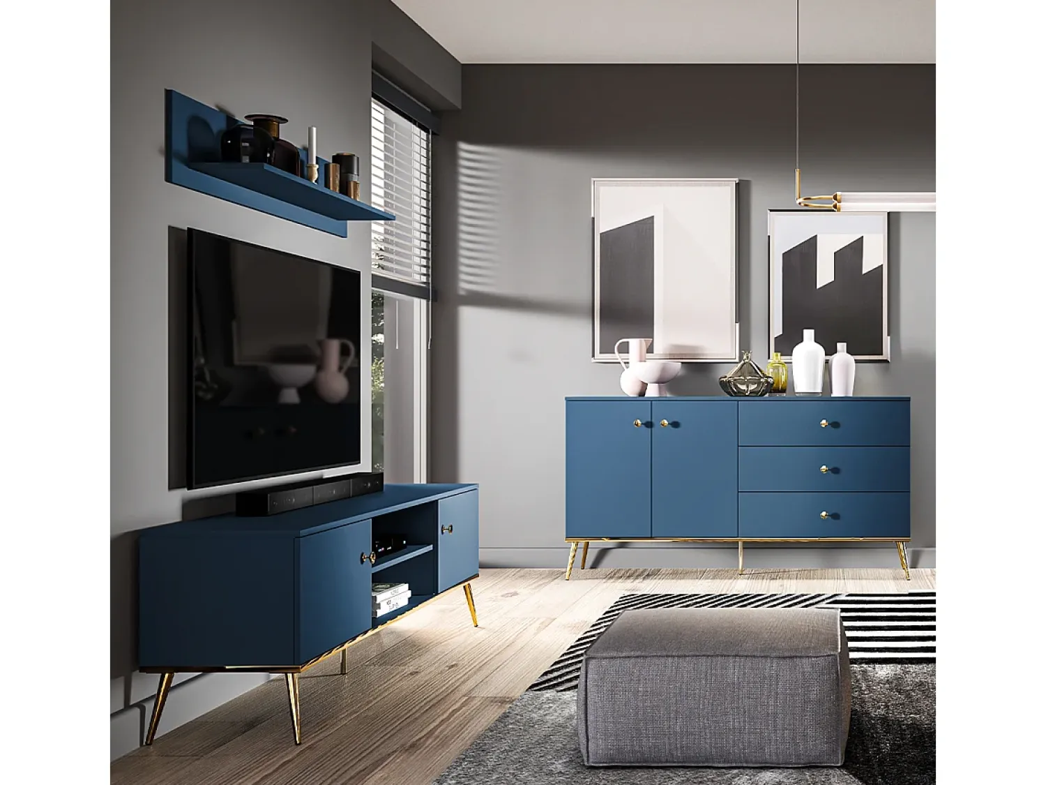 Petits-Meubles Móvel TV 2 portas Thalia 160cm^ Móvel De Tv