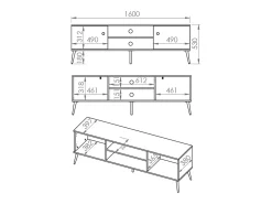 Petits-Meubles Móvel TV 2 portas Thalia 160cm^ Móvel De Tv