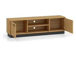 Móvel De Tv*Petits-Meubles Móvel TV 2 portas Ysia madeira e 170cm Preto