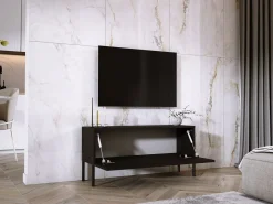 Móvel De Tv| Móvel TV : Fosco / Brilhante, patas pretas, 100 x 52 x 32 cm Preto