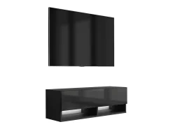 Móvel De Tv| Móvel TV : Fosco / Brilhante, LED branco, 100 × 32 × 34 cm Preto