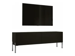 Móvel De Tv| Móvel TV : Fosco / Brilhante, patas cromadas, 140 x 52 x 32 cm Preto