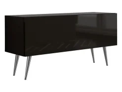 Móvel De Tv| Móvel TV : Fosco / Brilhante, patas cromadas, 100 x 52 x 32 cm Preto