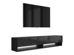 Sale Móvel TV : Fosco / Brilhante, LED branco, 170 × 32 × 34 cm Preto