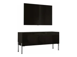 Móvel TV : Fosco / Brilhante, patas cromadas, 100 x 52 x 32 cm^ Móvel De Tv