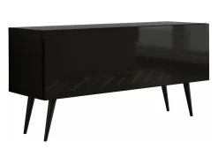 Clearance Móvel TV : Fosco / Brilhante, patas pretas, 100 x 52 x 32 cm Preto