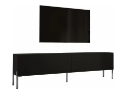 Móvel De Tv| Móvel TV : Fosco / Brilhante, patas cromadas, 170 x 52 x 32 cm Preto