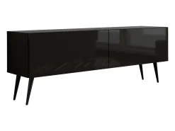 Móvel TV : Fosco / Brilhante, patas pretas, 140 x 52 x 32 cm^ Móvel De Tv