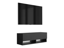 Best Móvel TV : Fosco, LED branco, 100 × 32 × 34 cm Preto