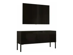 Móvel TV : Fosco, patas pretas, 100 x 52 x 32 cm^ Móvel De Tv