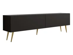 Móvel De Tv| Móvel TV : Fosco, patas douradas, 170 x 52 x 32 cm Preto
