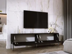 Móvel TV : Fosco, patas cromadas, 170 x 52 x 32 cm^ Móvel De Tv