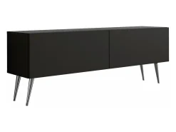 Móvel De Tv* Móvel TV : Fosco, patas cromadas, 140 x 52 x 32 cm Preto