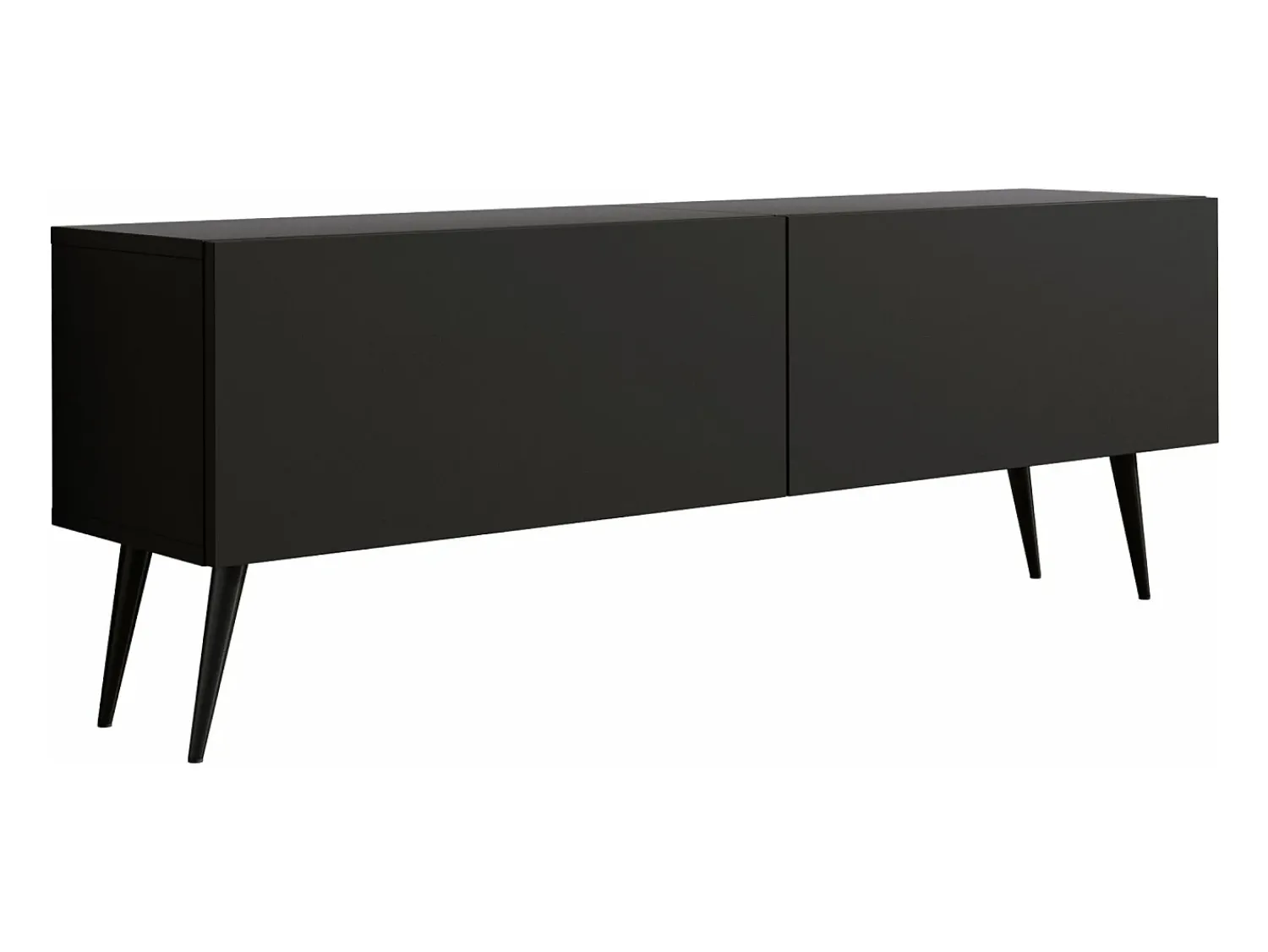 Móvel De Tv| Móvel TV : Fosco, patas pretas, 140 x 52 x 32 cm Preto