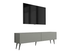 Móvel De Tv| Móvel TV: Aloe, 140 x 52 x 32 cm, pés pretos Verde