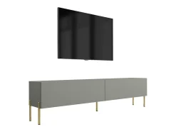 Móvel De Tv| Móvel TV: Aloe, 170 x 52 x 32 cm, pés dourados Verde