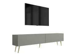 Móvel De Tv* Móvel TV: Aloe, 170 x 52 x 32 cm, pés dourados Verde