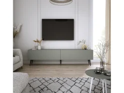 Móvel TV: Aloe, 170 x 52 x 32 cm, pés pretos Verde